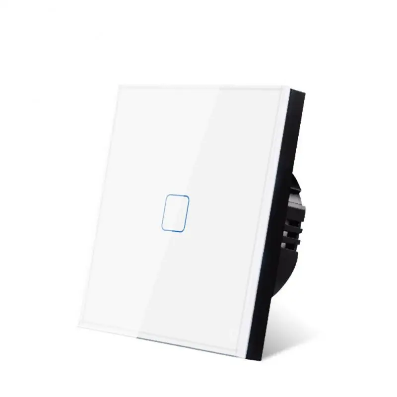 Interruptor de Panel de vidrio, interruptor de luz de pared de alta calidad, Interruptor de luz táctil, indicador Led, interruptor de Control de luz impermeable, 1/2/3 entradas