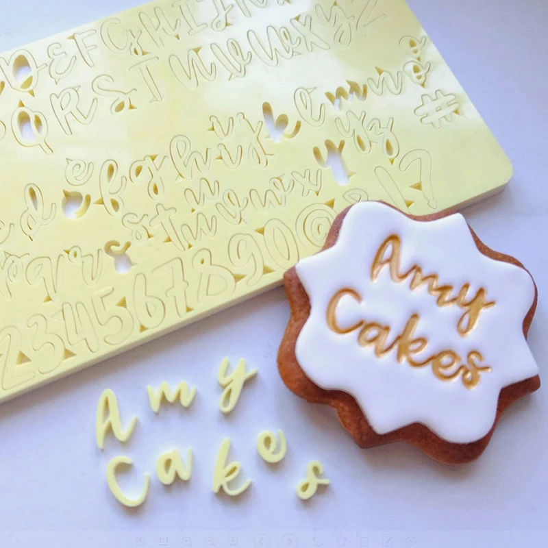 New Cake Tool Capital Alphabet Number Embossed Letter Cutter Mold Boy Girl Cookie Cutter Stamp Fondant Cake Decorating Tools