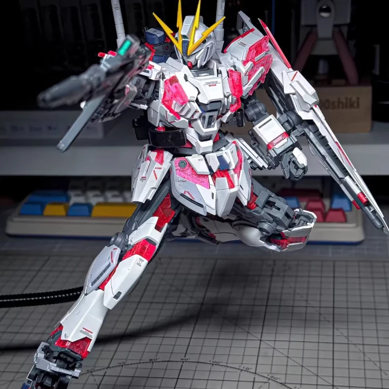 

MG 1/100 RX-9/C Narrative C Equipment Salmon Assembly Model Kit Action Figure Anime Mecha Toy With Water Decal Desktop Deco Gift