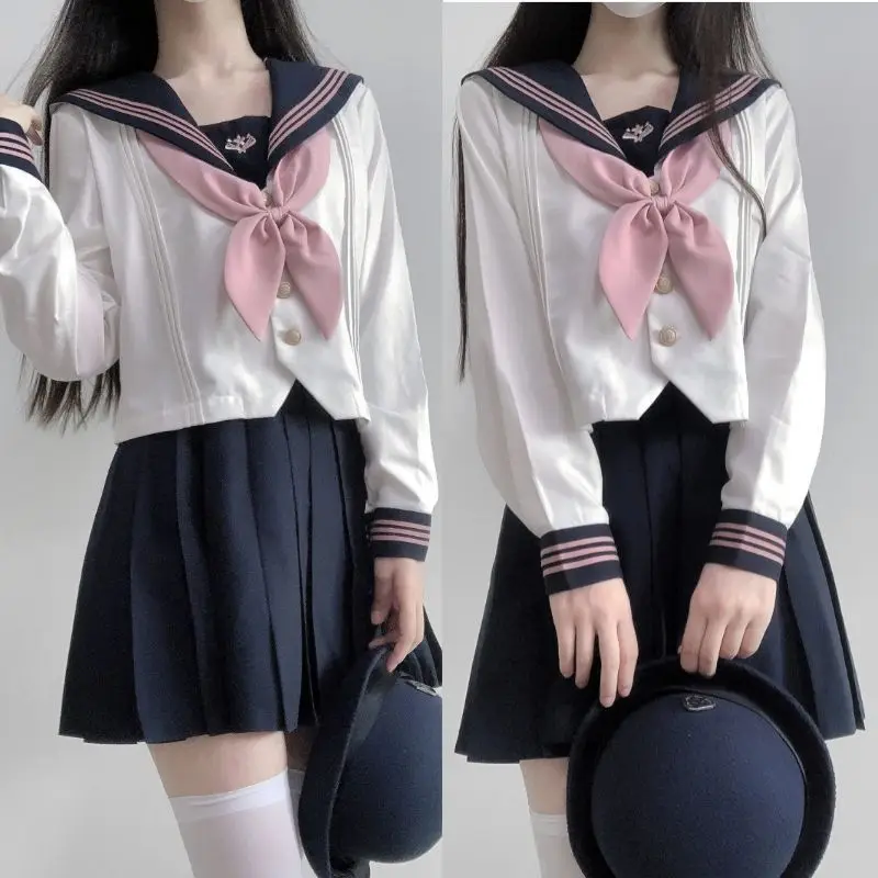 Xingyu Xingyuan Original Jk Uniform Set Long and Short Sleeve Sailor Suit Accordion Pleated College Trend