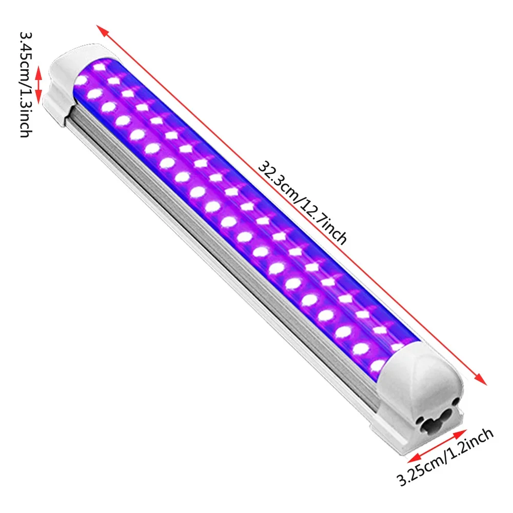 10W UV Purple Black Light 365nm 395nm UV Strip Lamp LED Tubes Glow Light Ultraviolet Lamp For Halloween Glow Party Stage DJ Club