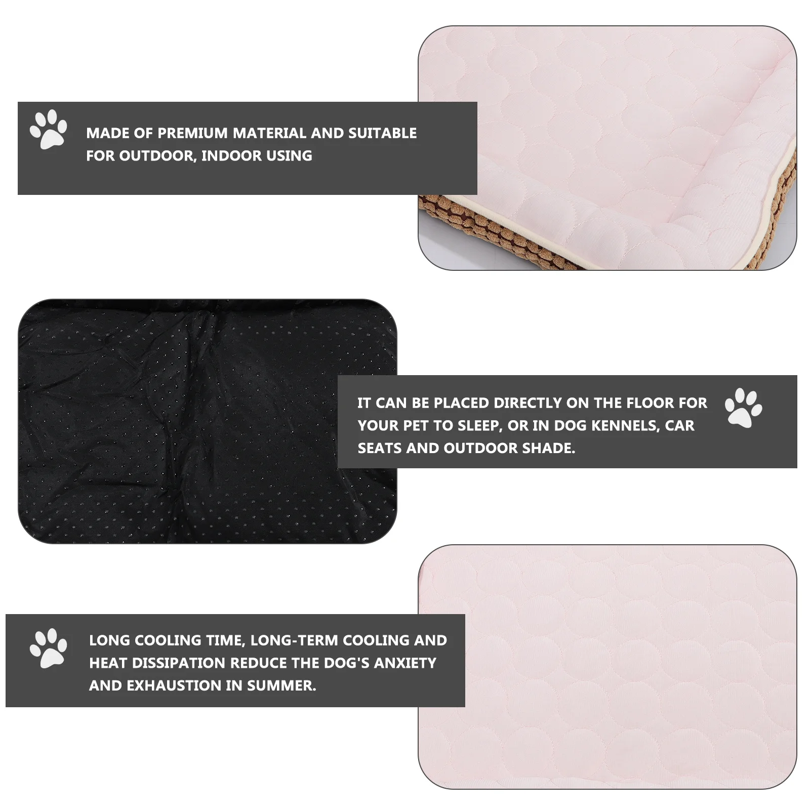 

Cooling Dog Bed Large Size Self- for Puppy Cat Portable Lightweight for Travel Home Garden Use Dog Bed