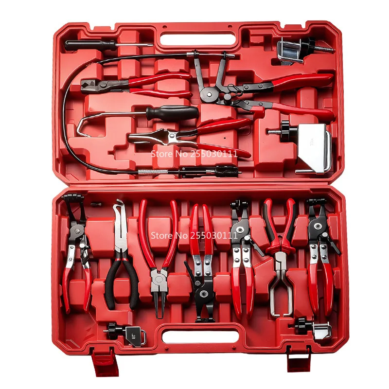 

Hose Clamp Removal Installation Tool Kit Automotive Coolant Radiator Heater Water Hose Fuel Lines with 2pcs Electrical Pliers