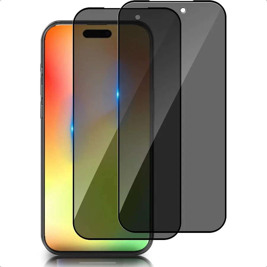 

Защитная пленка для экрана для iPhone 17 Pro Max 6.9 9H Hardn с защитой от царапин и полным покрытием без пузырьков [2 упаковки] Anti Spy Tempered G