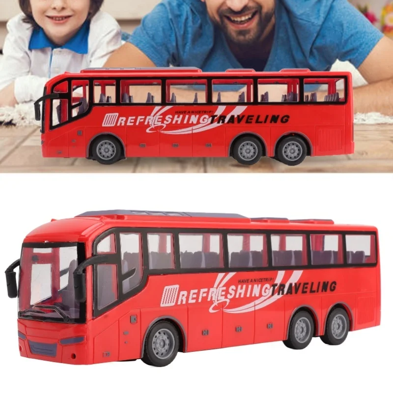 1/30 modelo de ônibus de controle remoto simulação elétrica sem fio grande brinquedo de ônibus RC com controle remoto viagem vermelha