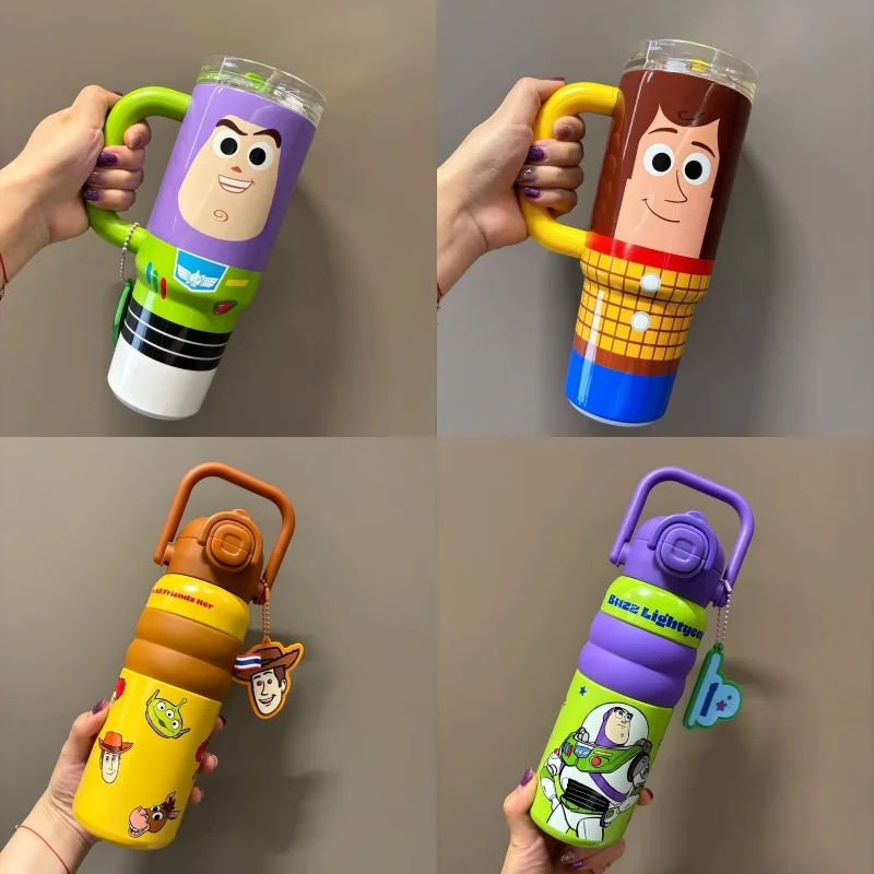 

Toy Story Alien Stainless Steel Insulated Tumbler With Straw And Handle Portable Travel Drinking Water Cup For Outdoor Daily Use