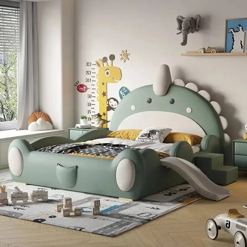 

King Size Headboard Kids Bed Boundary Full Size Safety Modern Style Children Beds Bedroom Design Letto Bambini Kids Furniture