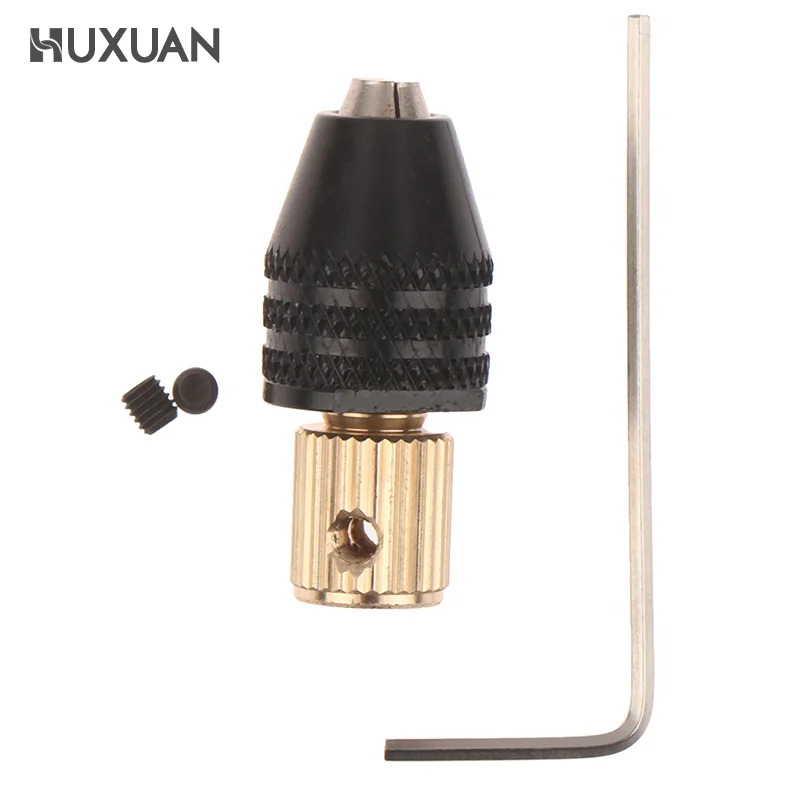 Electric Motor Shaft Mini Drill Chuck Fixture 0.5-3.2mm Drill Bit Micro Drill Chuck Hex Drill Chuck Adapter 2.3mm/3.17mm/ 5mm