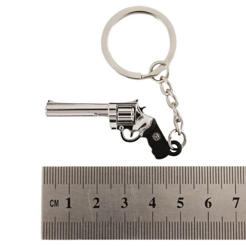 5cm Mini Pistol Gun Metal Keychain Pistol Revolver Shooting Gun Keychain Fidget Toy Gun Toy Christmas Gift DecorationToys