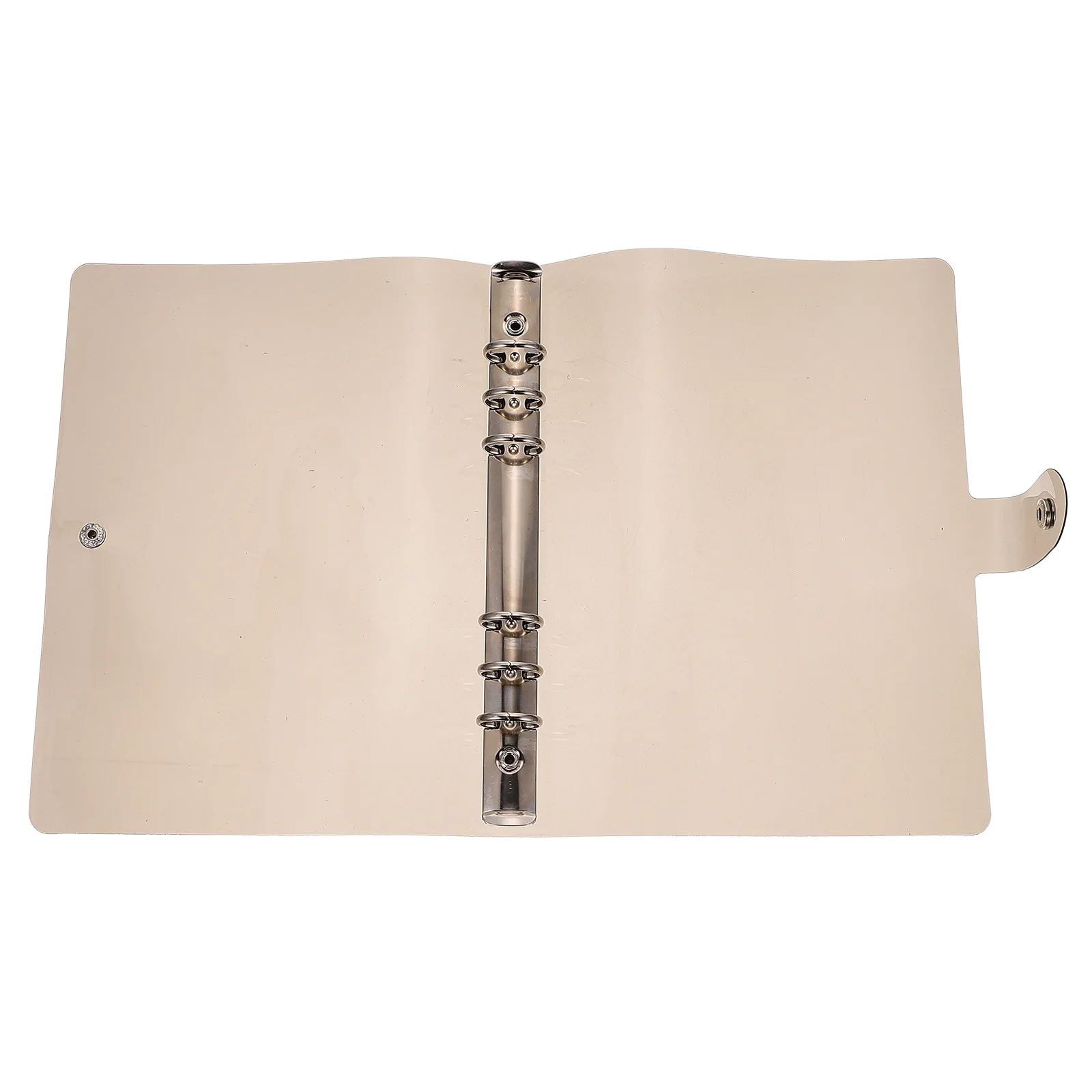 1個 6穴ルーズリーフバインダーブックカバー 防水PVCノートパッドプロテクター ハンドブックケース DIYノートブック トラベルジャーナル オフィス用