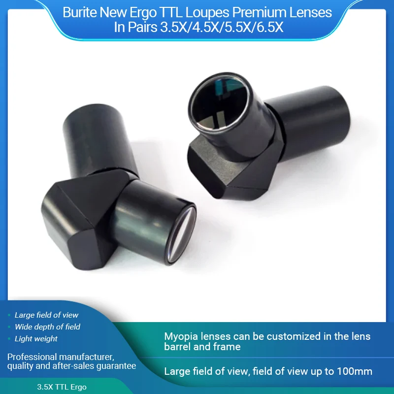 Burite New Mini Size TTL Loupes Lenses In Pairs 3.5X TTL(Through The Lens) Lens Used To Make TTL Dental Loupes