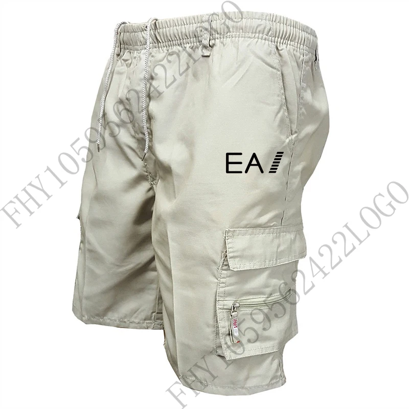 Pantalones cortos de moda para hombre, pantalones casuales para hombre, pantalones deportivos casuales con bolsillos grandes, pantalones cargo a cuadros extragrandes para hombre para correr
