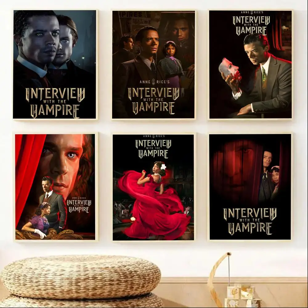 TV I-Interview With The Vampire Painting Calligraphy HD Print Crease Free Mural Art Photos Living Room Home Wall Decor Canvas