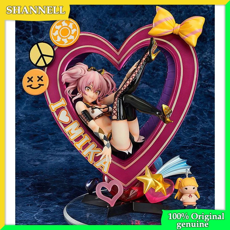 Idol Master: Cinderella girl 100% Original genuine MIKA JOUGASAKI Spice Girl peach heart PVC Action Figure Anime Figure Model