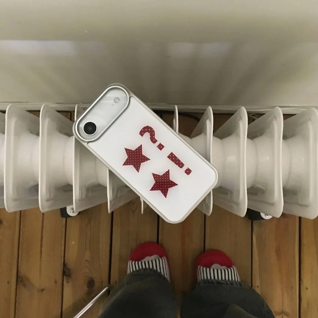 Coque de téléphone avec symbole à pois, style coréen Ins, étoile violette, pour iPhone 11/12/13/14/15/16/17 Pro Max AIR PLUS, époxy TPU, Anti-chute