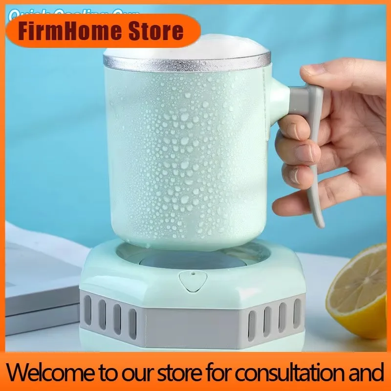 FirmHome StoreNew Quick Cooling Refrigeration Cup Home Office Portable Cooling Drinks Cola Beer Coffee Juice Water Mini Cooler M
