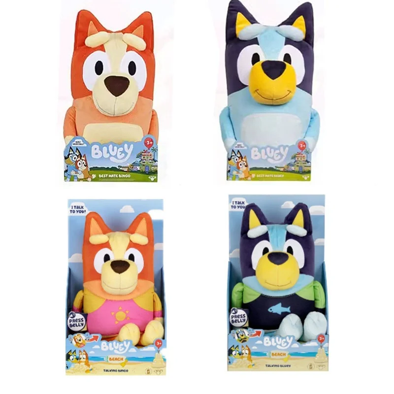 30cm Bluey Stuffed Plush Cartoon Anime Animal Bingo Soft Cotton Plush Doll Toys For Kids New Christmas Gifts Bluey And Friends