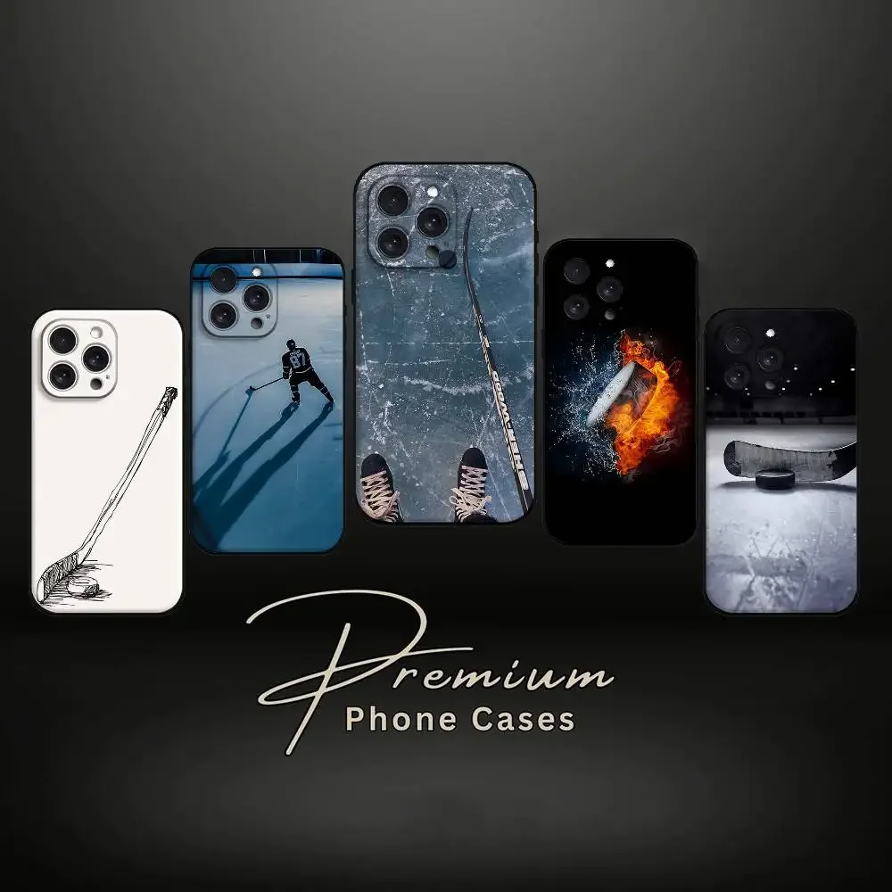 Funda para Teléfono con Diseño de Disco de Hockey sobre Hielo para iPhone 17 11 13 15 14 16 Pro Max 12 Mini 7 8 Plus XR X XS, Funda Mate