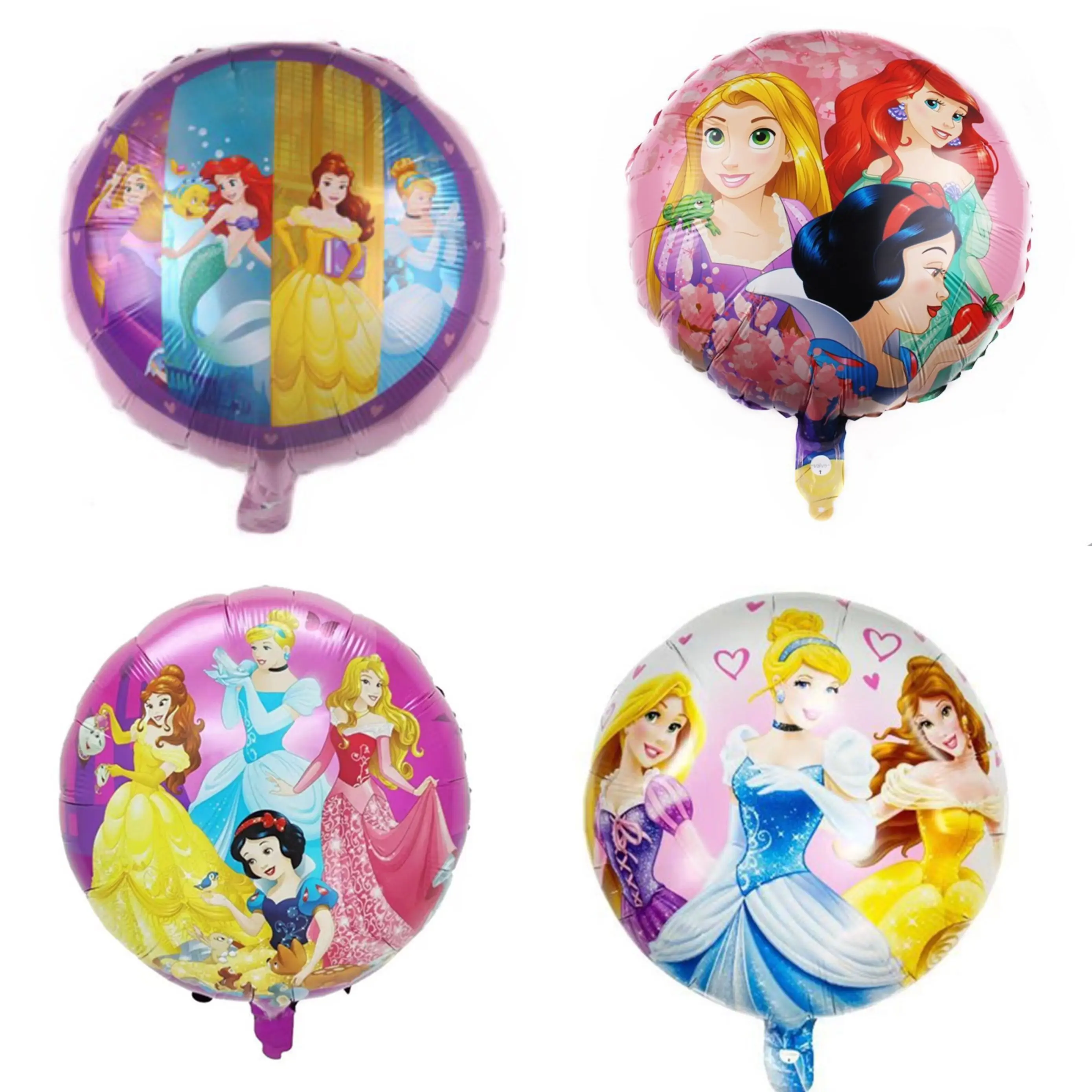 

18inch Round Belle Cinderella Snow White Rapunzel Princess Foil Balloons Baby Birthday Party Decorations Kids Helium Balls Toys