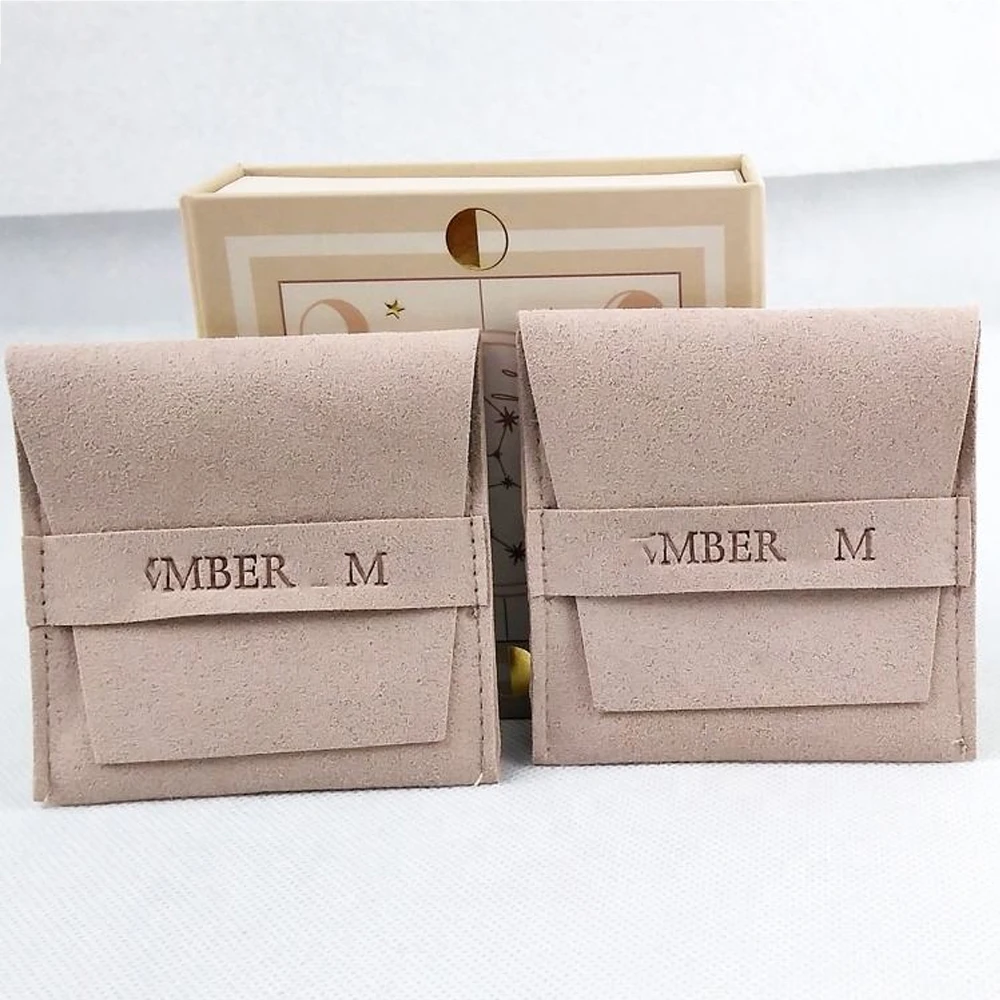 

Custom Logo Jewelry Bags Velvet Small Soft Suede Microfiber Packaging Pouch for Rings Bracelet Earrings Necklace Display Sack