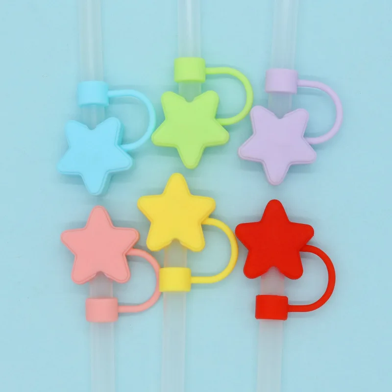 10mm Silicone Straw Cover Cap Star Straw Toppers Water Bottle Straw Tips Spill Stopper for Stanley 30/40oz Tumbler Accessorie