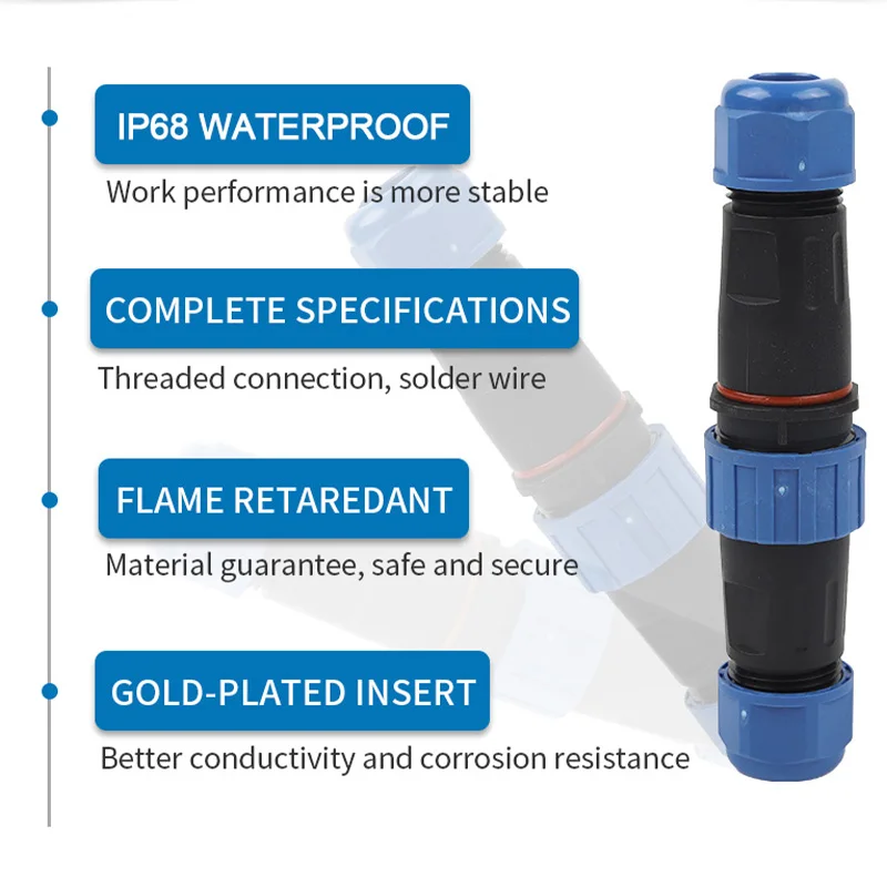 LP20/SP20 IP68 soket steker betina pria sekrup tipe ujung konektor daya tahan air tanpa kawat listrik las konektor DIY pergi