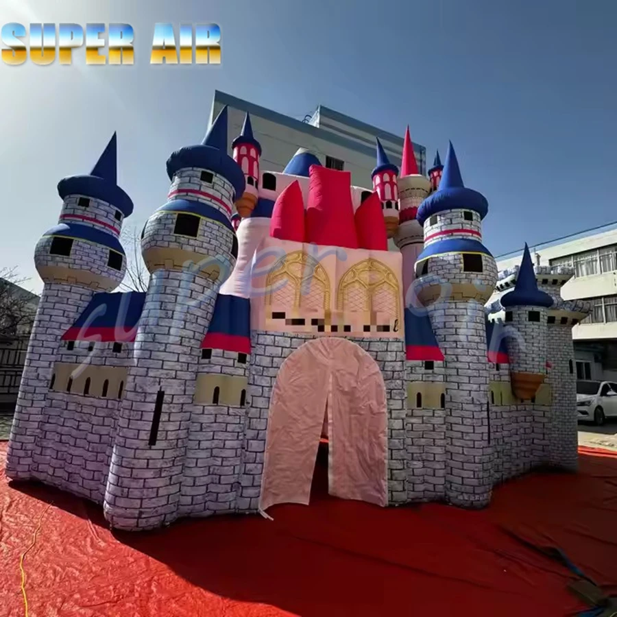 Château gonflable pour parc d'enfant, décoration de bâtiment, ballon gonflable géant pour fête