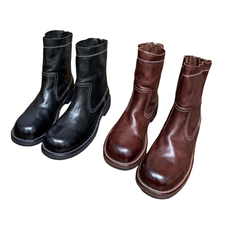 

Professional Leather Boots – Comfortable, Stylish, and Office-Ready Slip-On or Zip Boots – Easy to Wear, Stylish AK1206