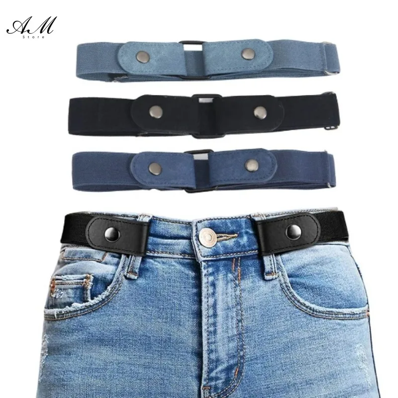 

Buckle-Free Adjustable Elastic Stretch Belt No Buckle Invisible Belt for Men Women Casual Jean Pant Dress No Hassle Waist Belt