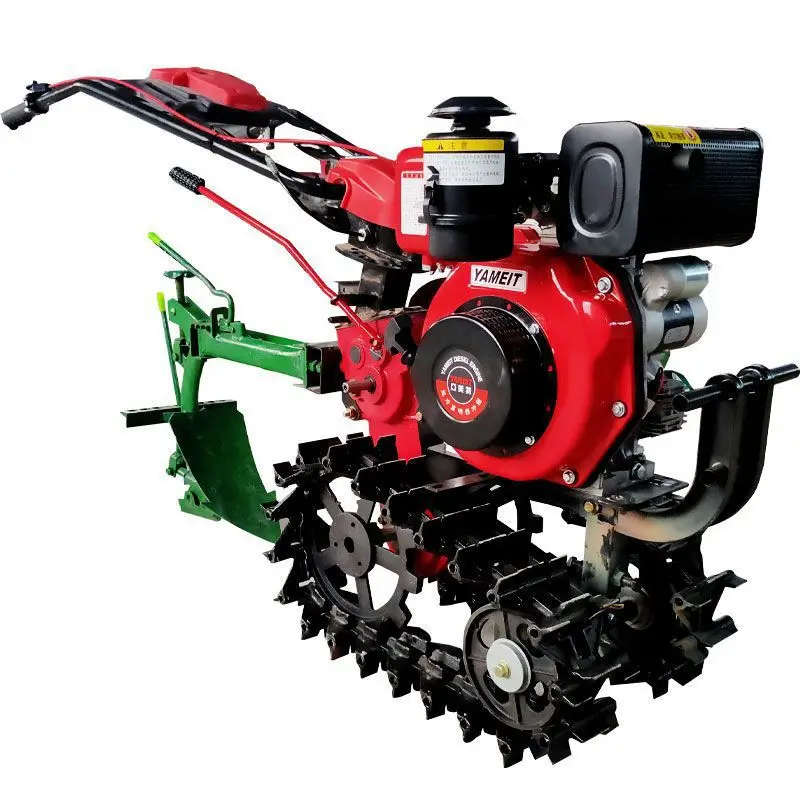 

Double Track Double Chain Track Type Diesel Mini-Tiller Small Mountain Ploughing Furrow Rotary Tillage Soil Loosening Farmland