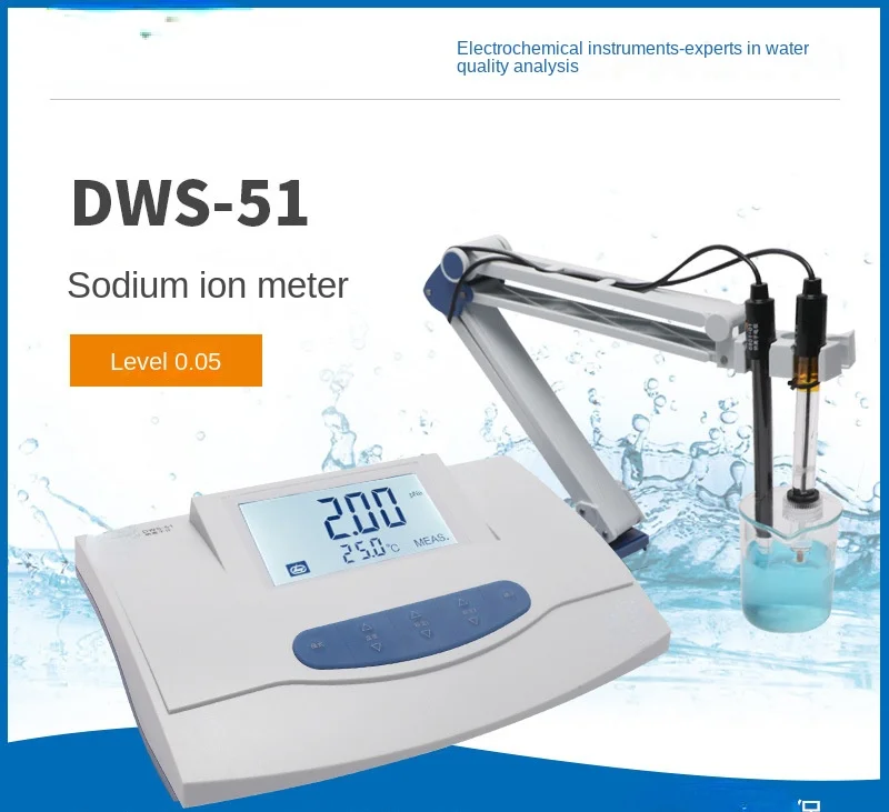 

DWS-51 Sodium Ion Meter High Precision Salinity Meter Electronic Salt Meter Ion Concentration