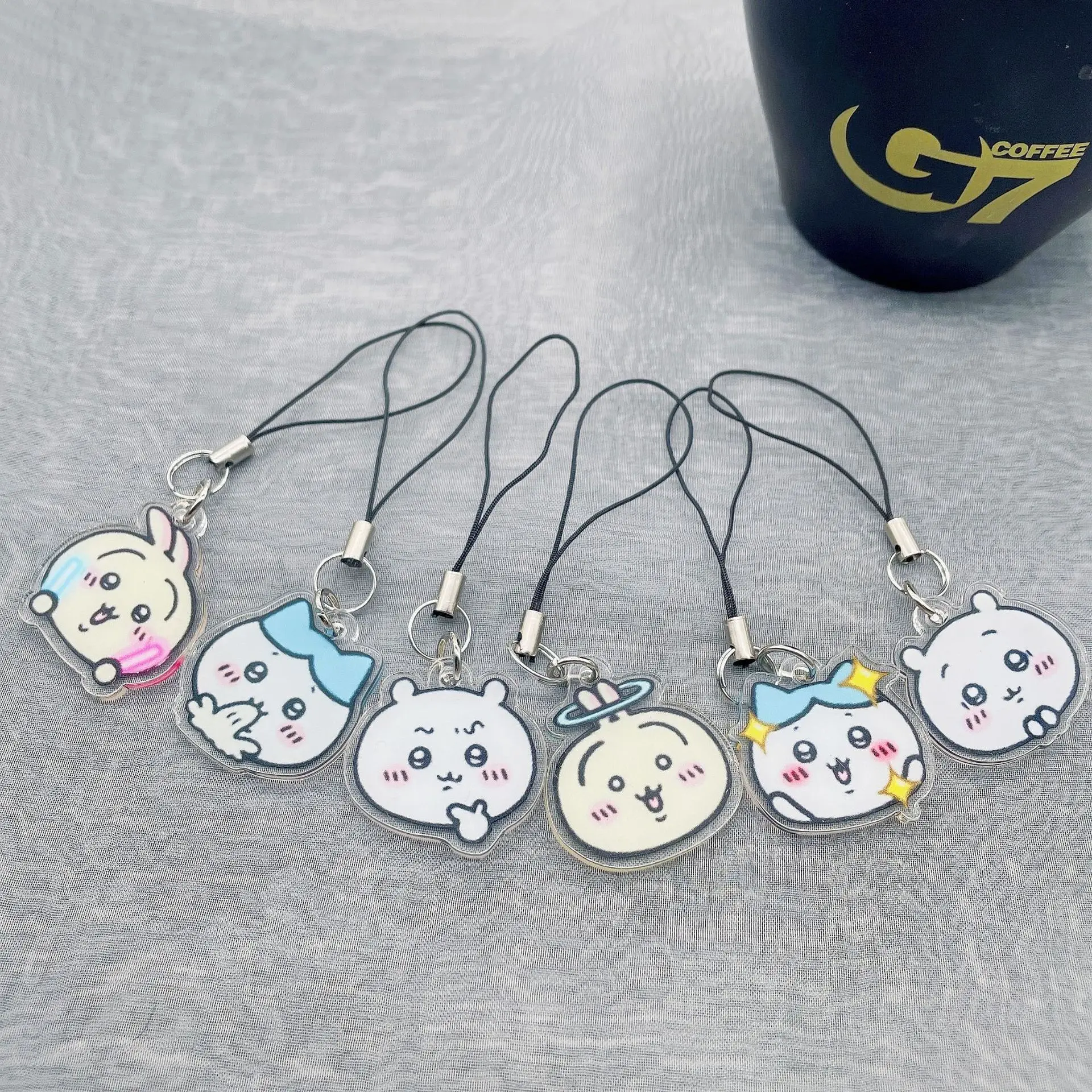 Chiikawa Pendant Mobile Phone Lanyard Pendant Cute Cartoon Usagi Acrylic Mobile Phone Pendant Keychain Kawaii Gift