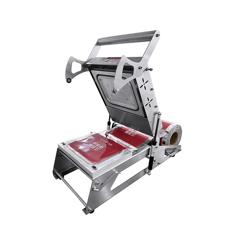 

Small hand pressure roll film sealing machine Commercial duck cargo fresh-locking box packing box Takeaway lunch box sealing