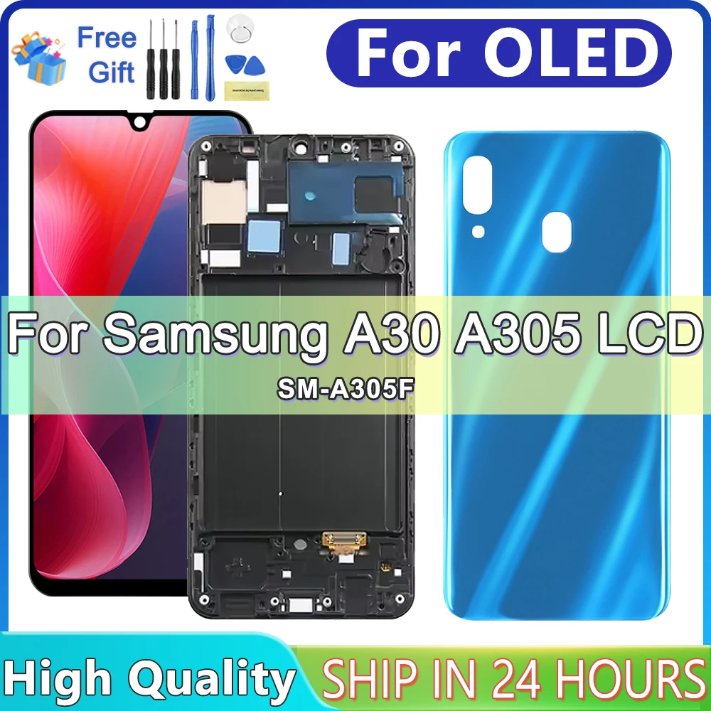 

6.4'' Super OLED For Samsung Galaxy A30 LCD Display Touch Screen For Samsung SM-A305FN SM-A305F A305 Display Replacement Parts