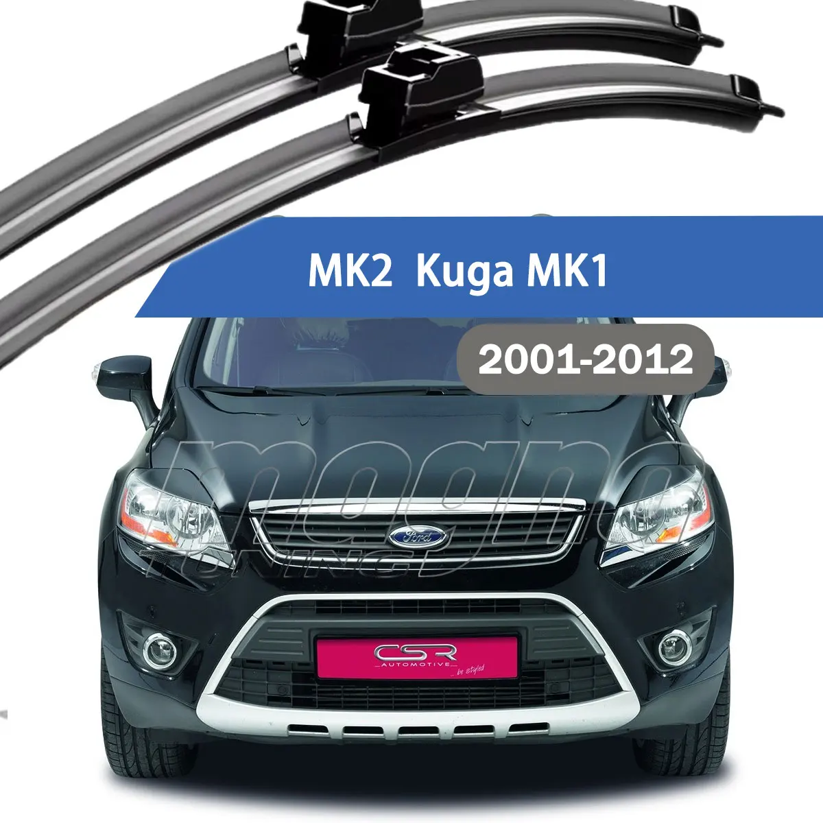 Front Windshield Windscreen Wiper Blades Carbon Fibre Wipers For Ford MK2  Kuga MK1  2001-2012