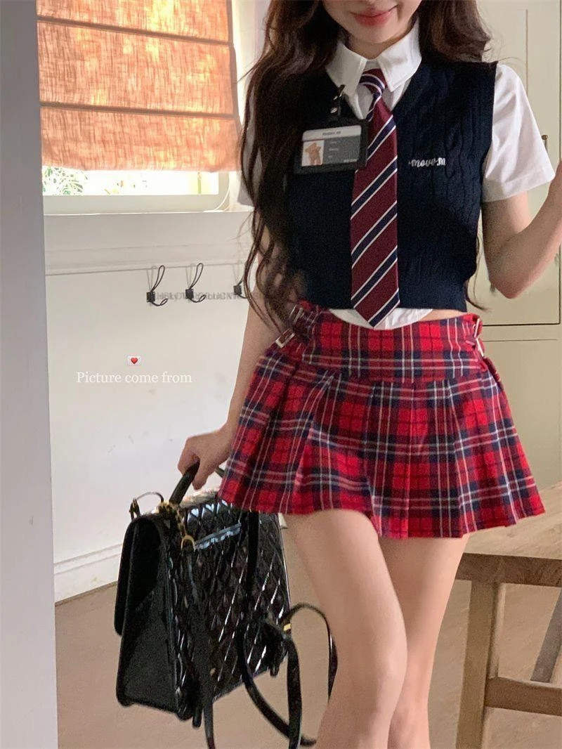 new-improved-fashion-style-girl-high-waist-skirt-cosplay-japones-sailor-sweet-korea-imporved-fashion-y2k-style-uniform-jk-set