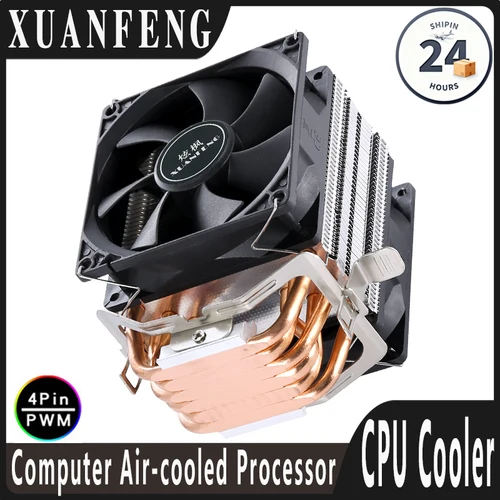 Ventilador enfriador eficiente de CPU, radiador tipo torre de PC de 90mm, 4 pines/PWM, instalación de tubería de calor 2/4/6, LGA2011 x79 x99 115x1200, 1700 AMD am3 AM4