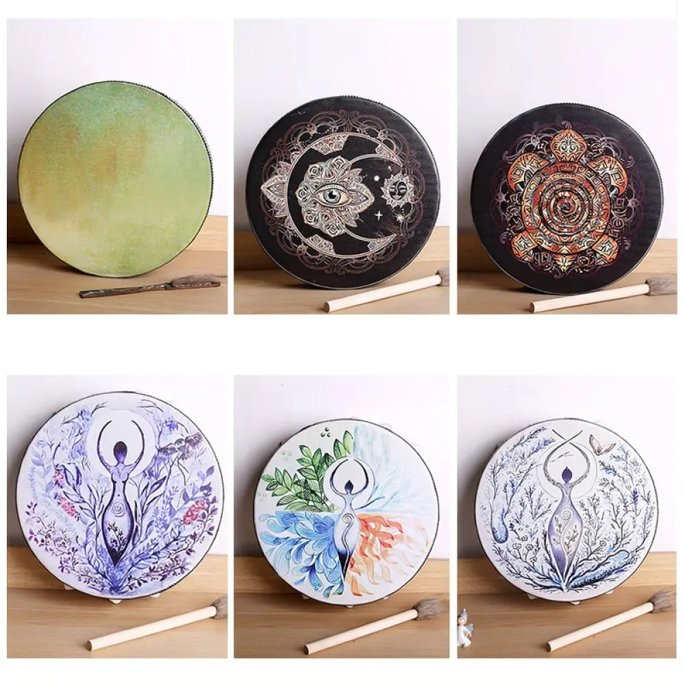 Tree Of Life Shaman Drum Hand Percussion Instrument Spiritual Healing Gift Bohemian Style Home Wall Decoration