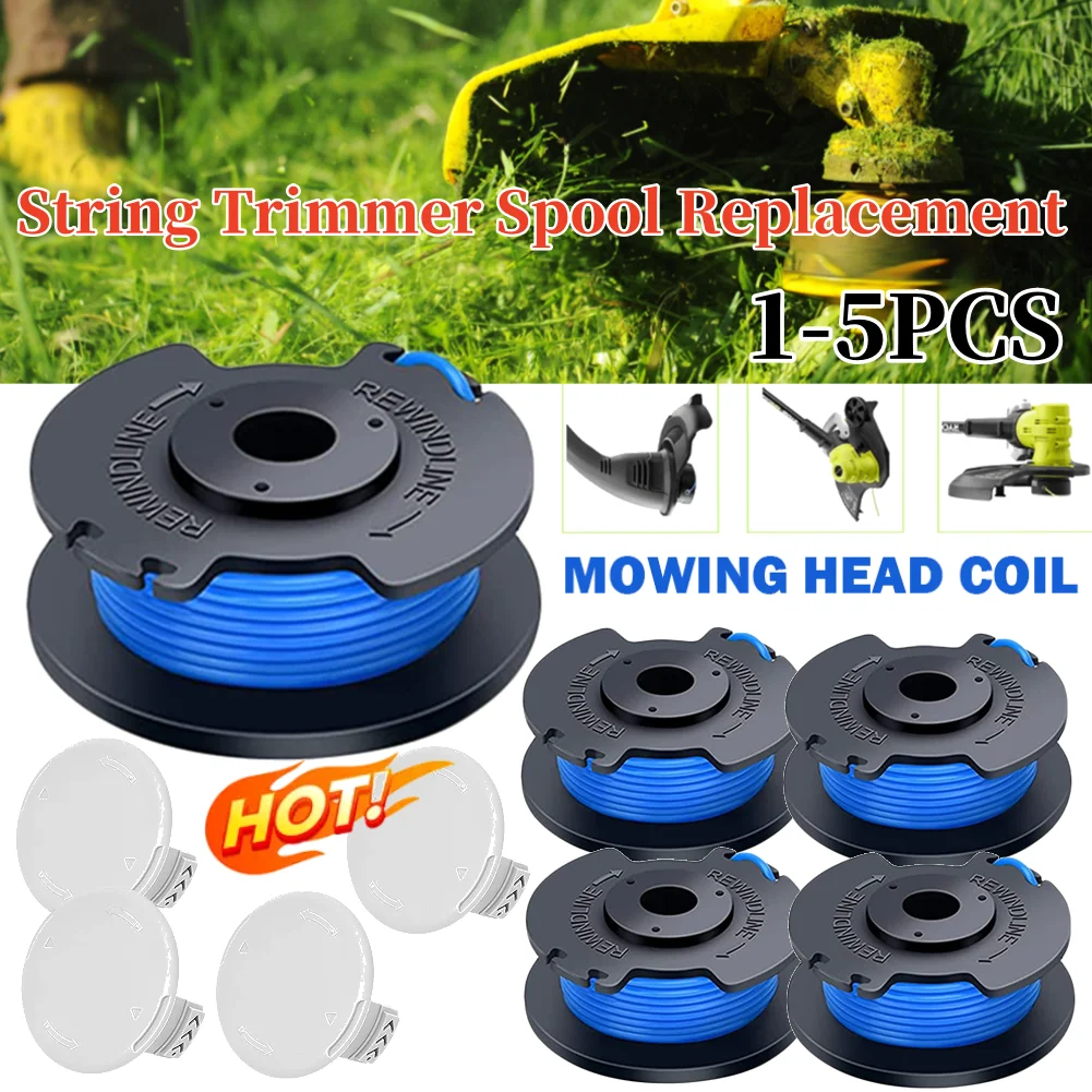 1-5PCS String Trimmer Spule Ersatz Für Ryobi One Plus AC14RL3A 18V 24V 40V 11Ft Auto Feed Cordless Weed Eater Spule Linie