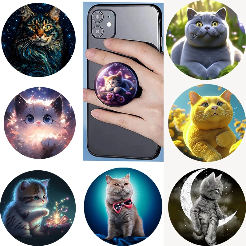 

Anti Fall Phone Holder Lucky Cat For iPhone 16 Griptok Mobile Phone Holder Stand Finger Ring Soporte Movil Pro iPhone 15 Pro Max