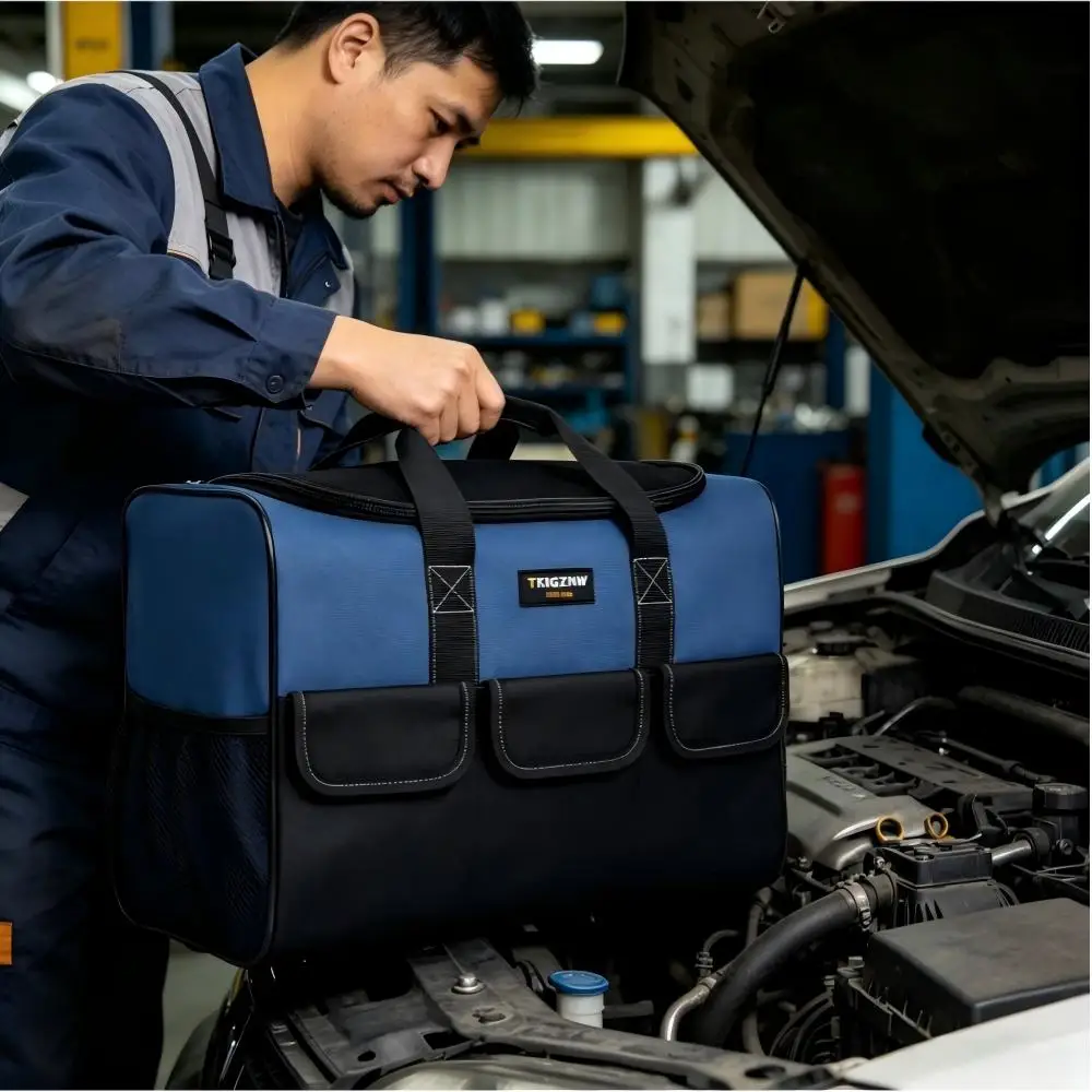 TKIGZNW A009 Sac à outils portable de 12 pouces, organisateur de rangement pour la réparation à domicile, le jardinage, l'entretien automobile et le transport quotidien d'outils manuels