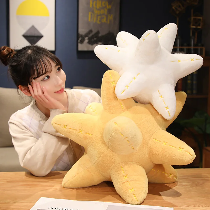 Nice New Cartoon Creative Meteor Plush Doll Toy Soft Bed Sleeping Pillow Star Fish Plushie Home Sofa Decorative Cushion