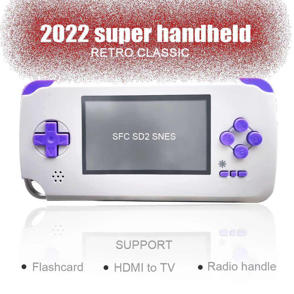 Mango inalámbrico de interfaz HD clásica retro, superportátil, compatible con juegos de la serie SFC SD2-SNES everdrive, 2022