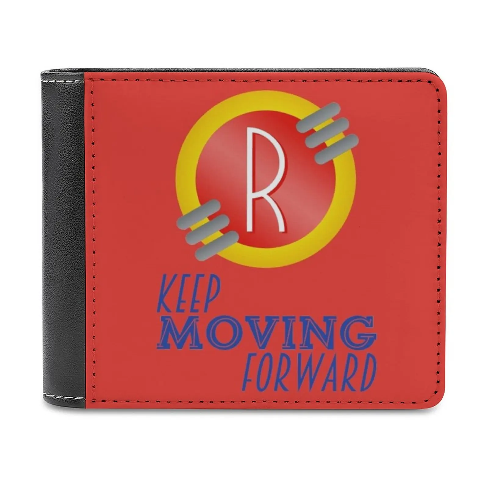 Keep Moving Forward-Meet The Robinsons Fashion Credit Card Wallet Leather Wallets Personalized Wallets For Men And Women Meet