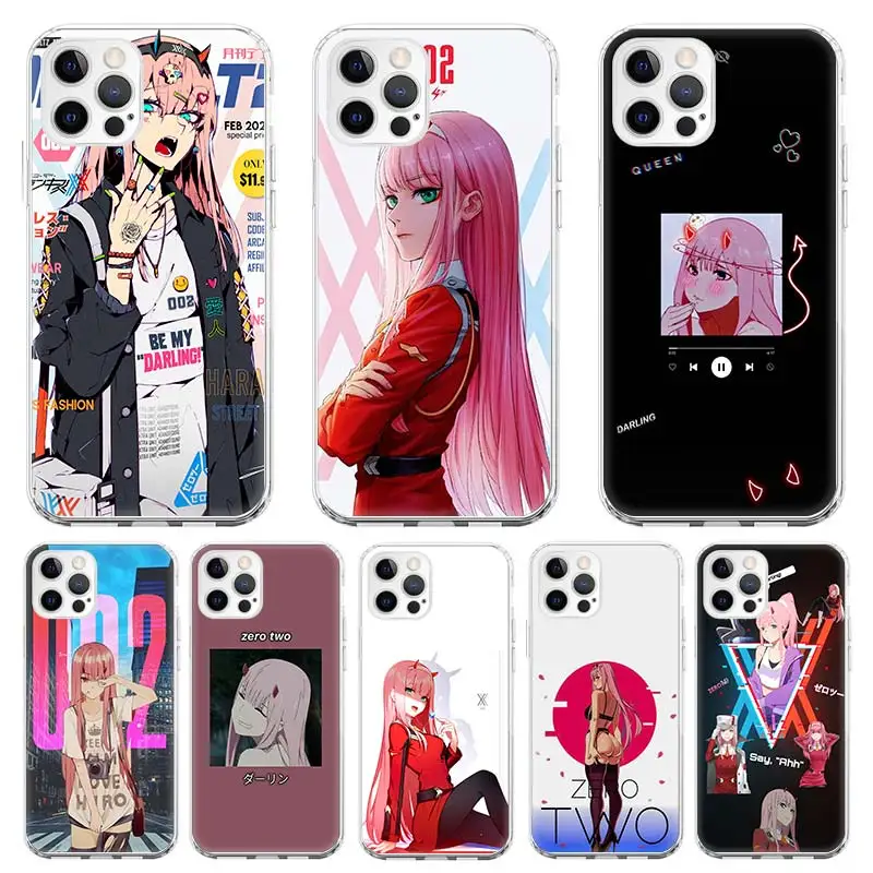 Zero Two Darling In The FranXX Anime Soft Silicone Phone Case For Apple iPhone 11 14 15 16 Pro 12 13 Mini XR X XS Max 7 Plus 8 +