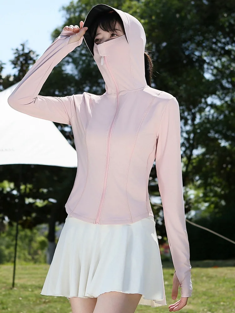 

Женская облегающая одежда Banana Guest для защиты от солнца, лето 2025, новая коллекция, из охлаждающего шелка Ice Skin, с эффектом утонченной талии, комфортная и удобная.