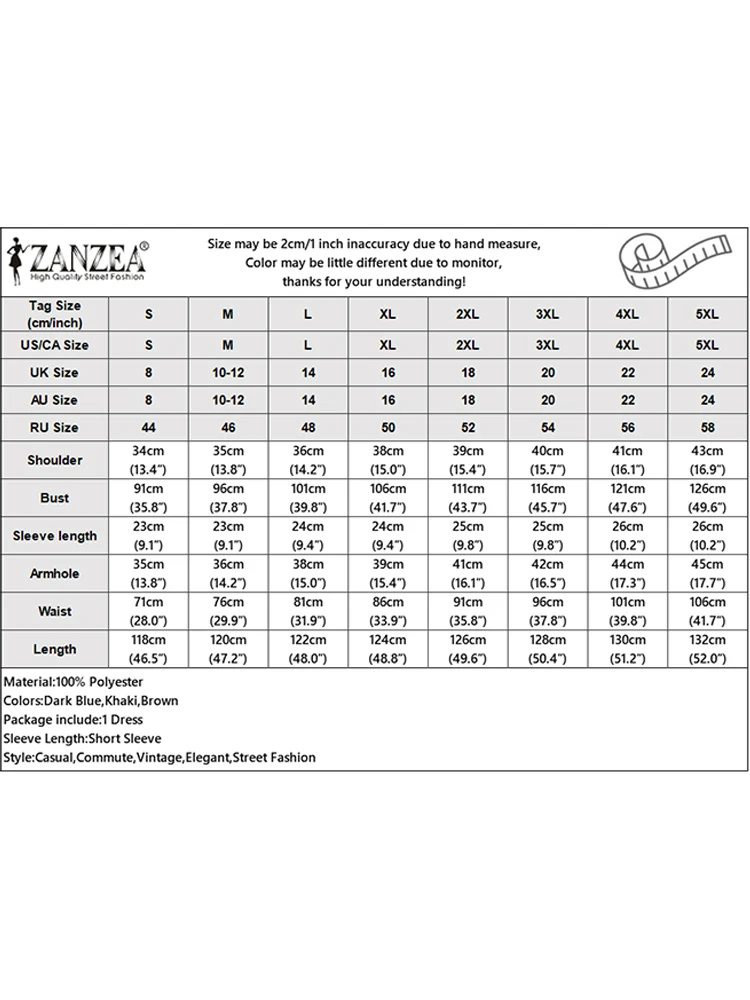 ZANZEA Vintage Long Shirt Dress Women Summer Short Sleeve Solid Midi Vestidos 2025 Fashion OL Casual Loose Pleated Party Robe