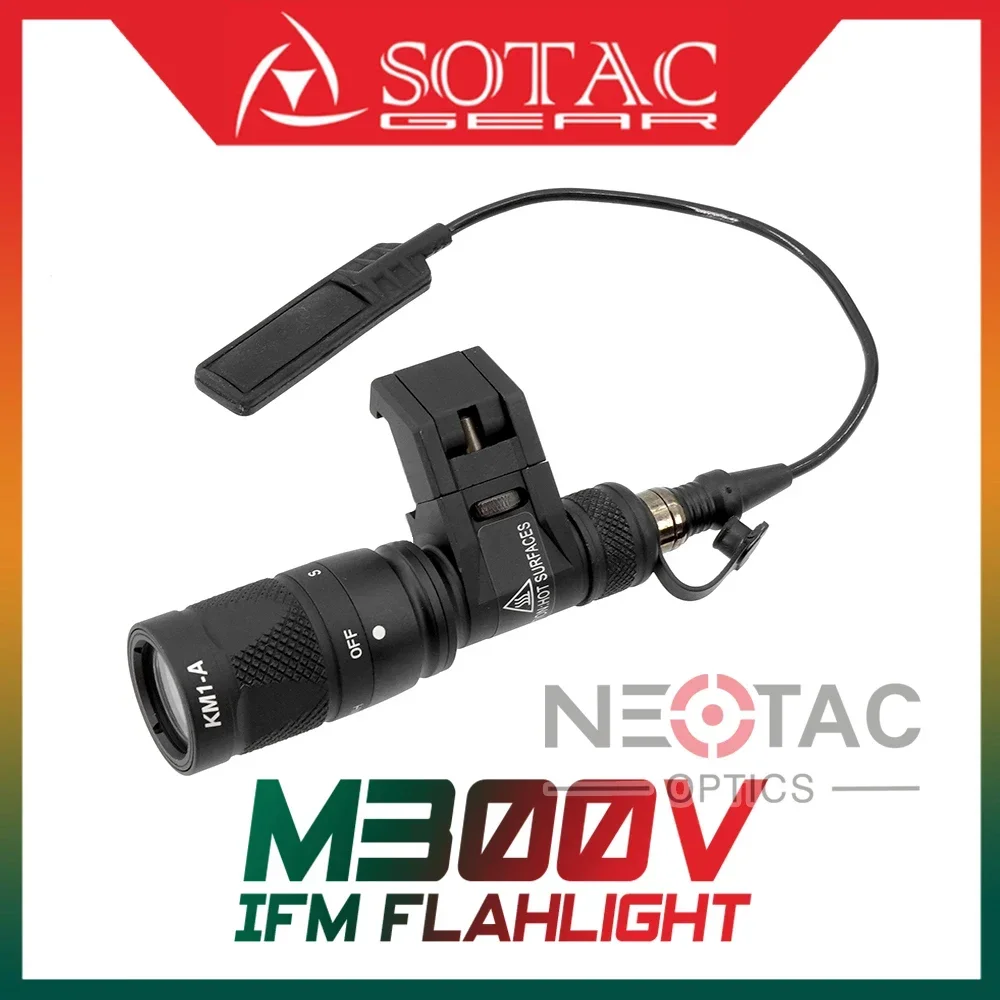 M300V Flashlight Weaponlight SF Outdoor Sport Torch Scout Light Airsoft Powerful with Dual Function Switch with IFM Mount