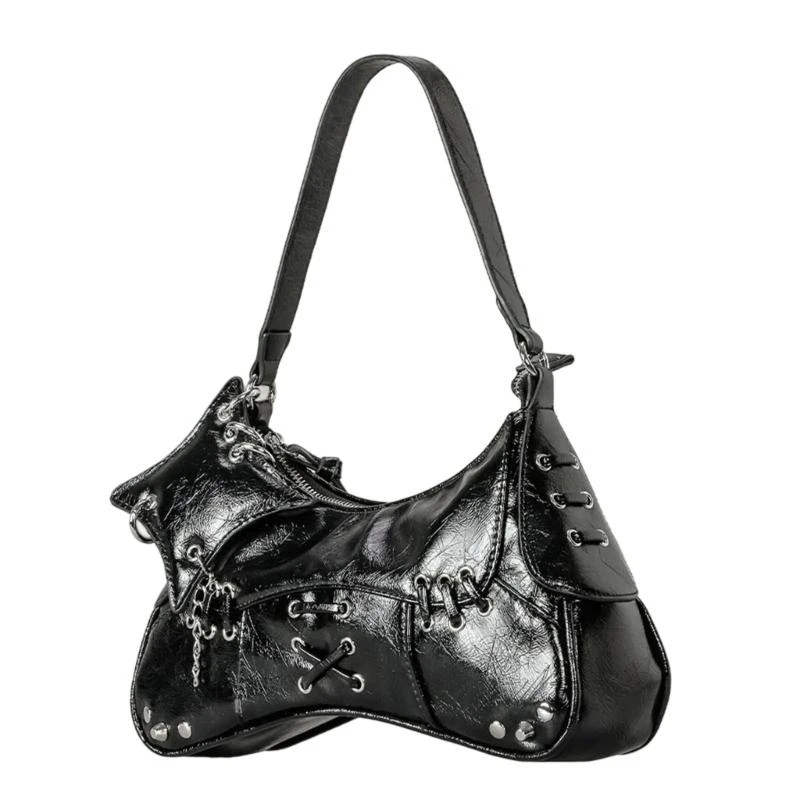 

90s Trendy Armpit Bag PU Leather Casual Shoulder Bags for Women Girls