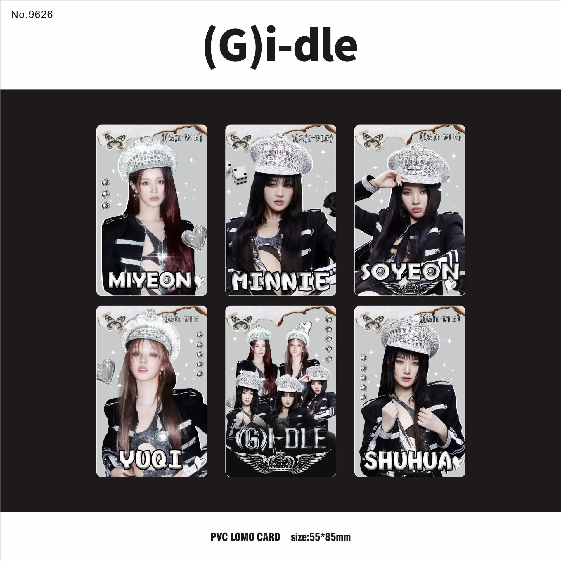 

6pcs/set Kpop (G)I-DLE Lomo Cards GIDLE YUQI Minnie Photocards 2nd Album Photo Card PVC Transparent Card for Fans Collection